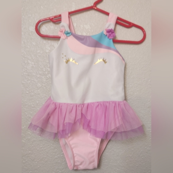 Cat & Jack pink unicorn one piece swimsuit size 18 months - Picture 1 of 7